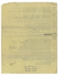 Moe Howard's 6pp. Skit With Shemp Entitled ''Kildare, Kinsey & Malone'', With the Stooges Posing as Doctors -- Annotated by Moe Including His Signatures -- 8'' x 11'', Very Good